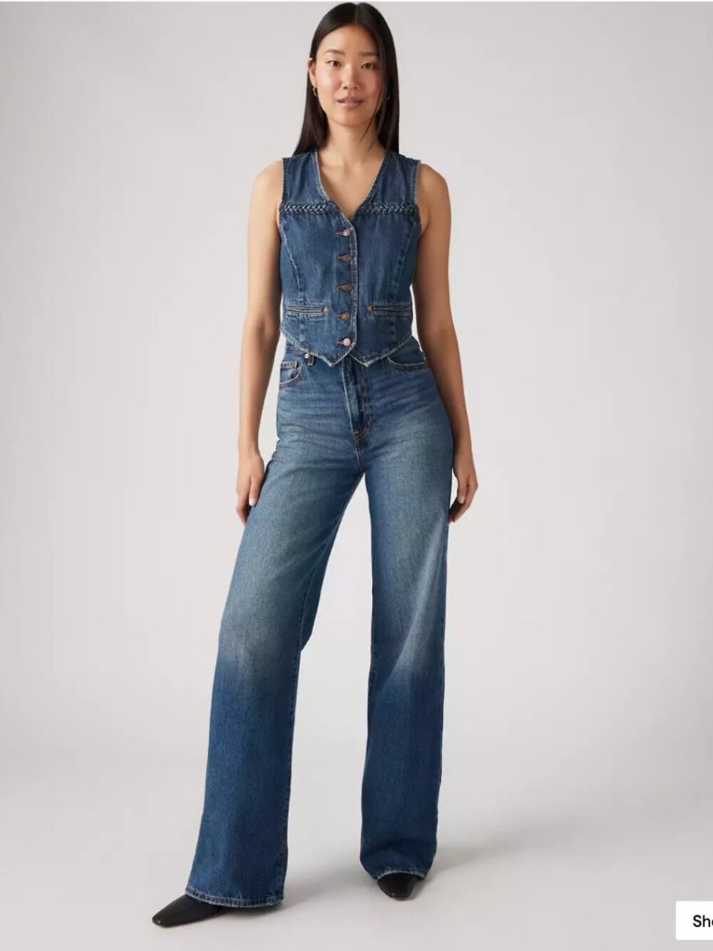 Levi's Ribcage Wide Leg Women's Jeans Polar Permitter 25 x 32